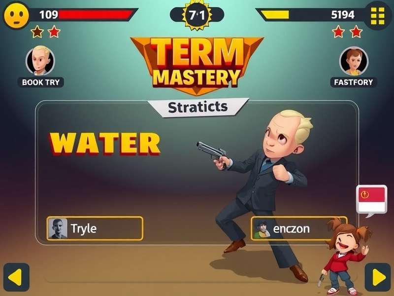Term Mastery Showdown gameplay screenshot showing word battle interface